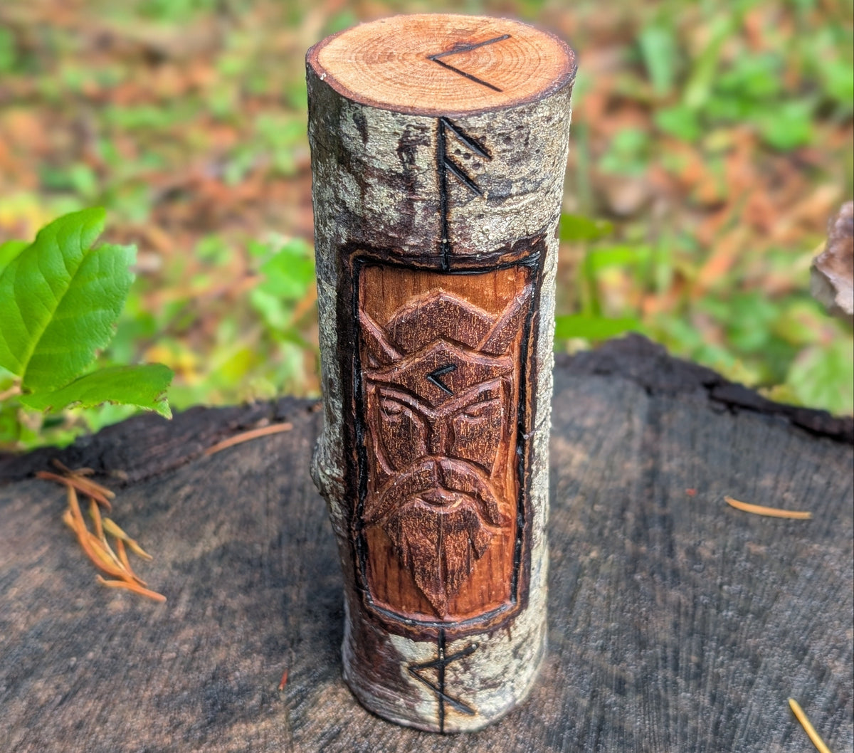 Loki Hand Carved Wooden Totem