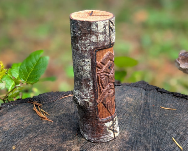 Loki Hand Carved Wooden Totem