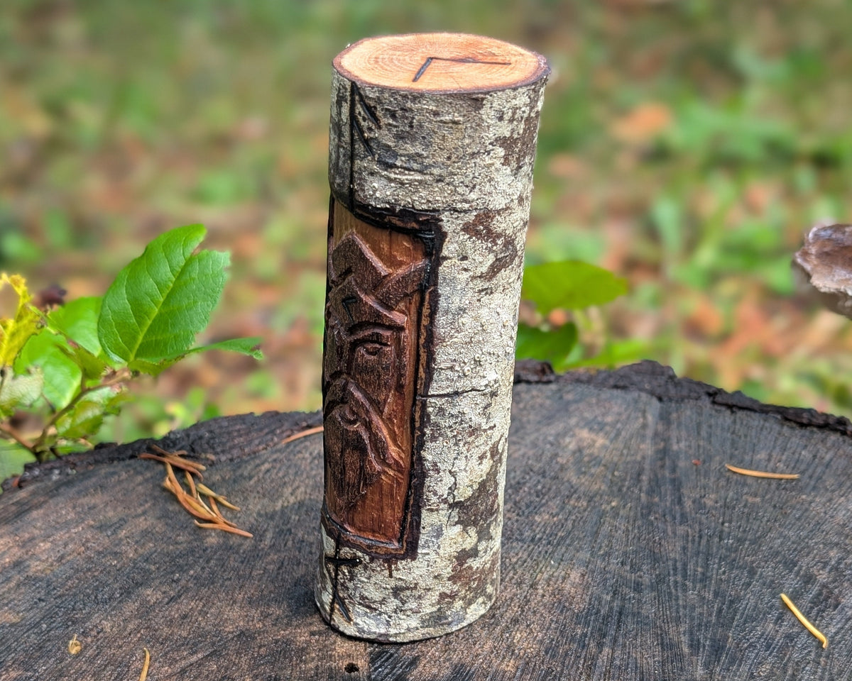 Loki Hand Carved Wooden Totem