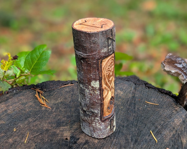 Frigg Hand Carved Wooden Totem
