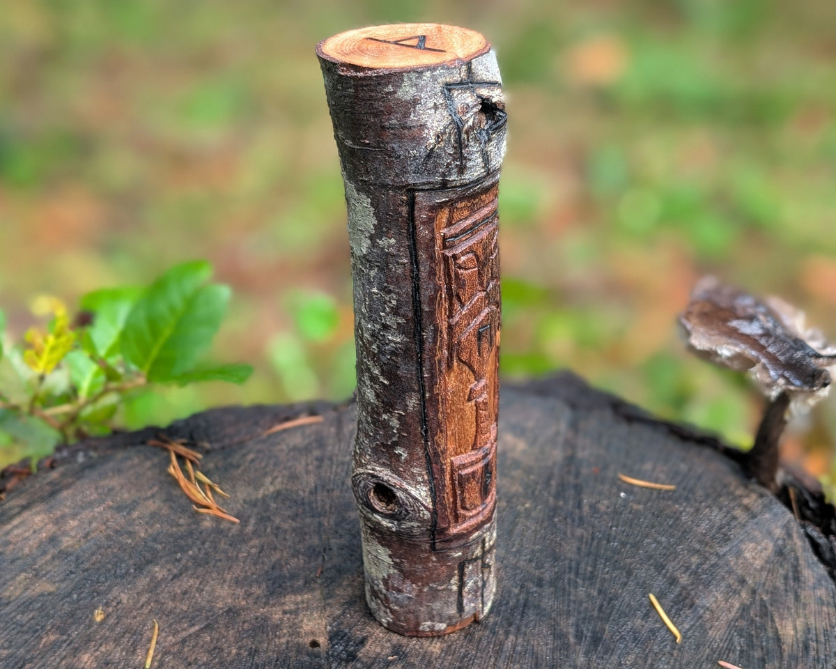Thor Hand Carved Wooden Totem