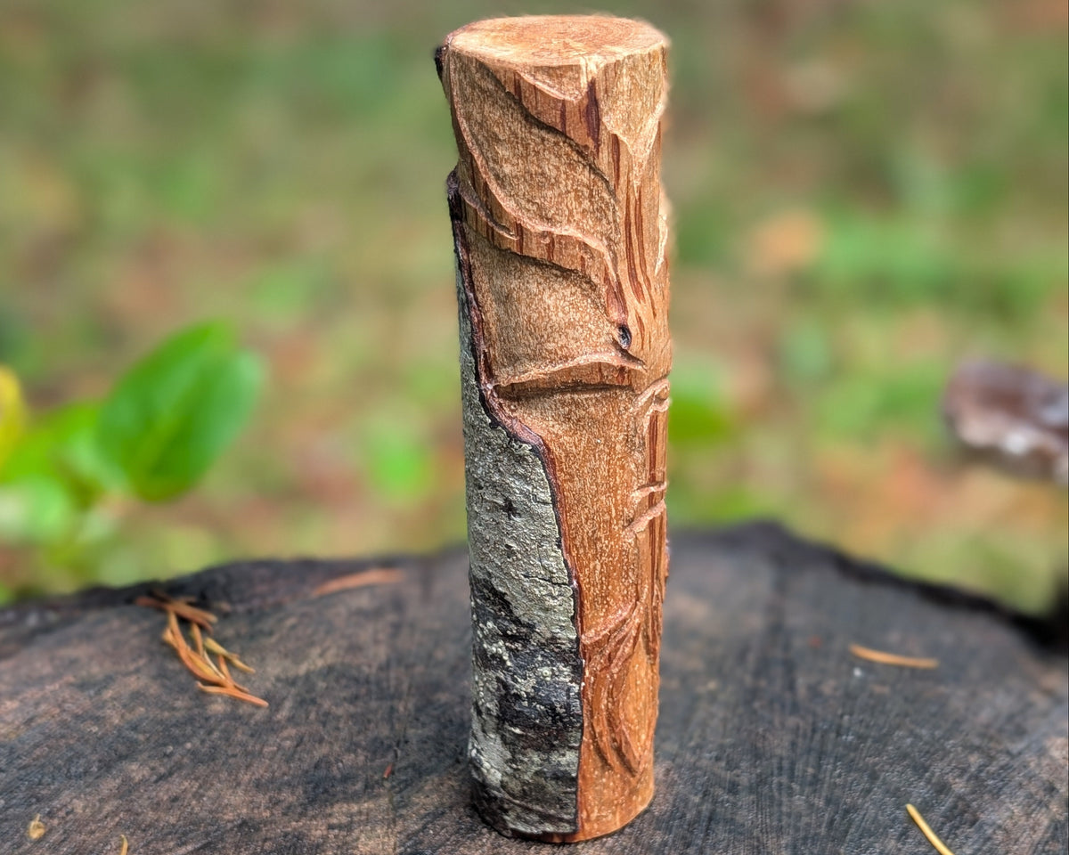 Yggdrasil (World Tree) Hand Carved Wooden Totem