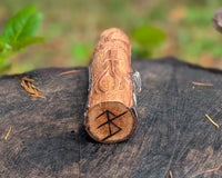 Yggdrasil (World Tree) Hand Carved Wooden Totem