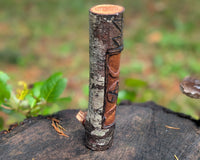 Triple Moon Hand Carved Wooden Totem