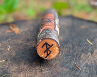 Triple Moon Hand Carved Wooden Totem