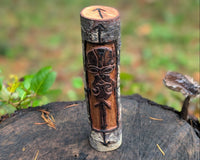 Tyr Hand Carved Wooden Totem