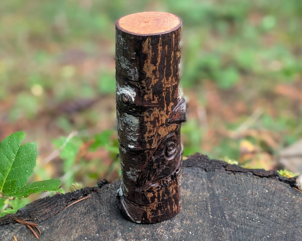 Forest Spirit Hand Carved Wooden Totem