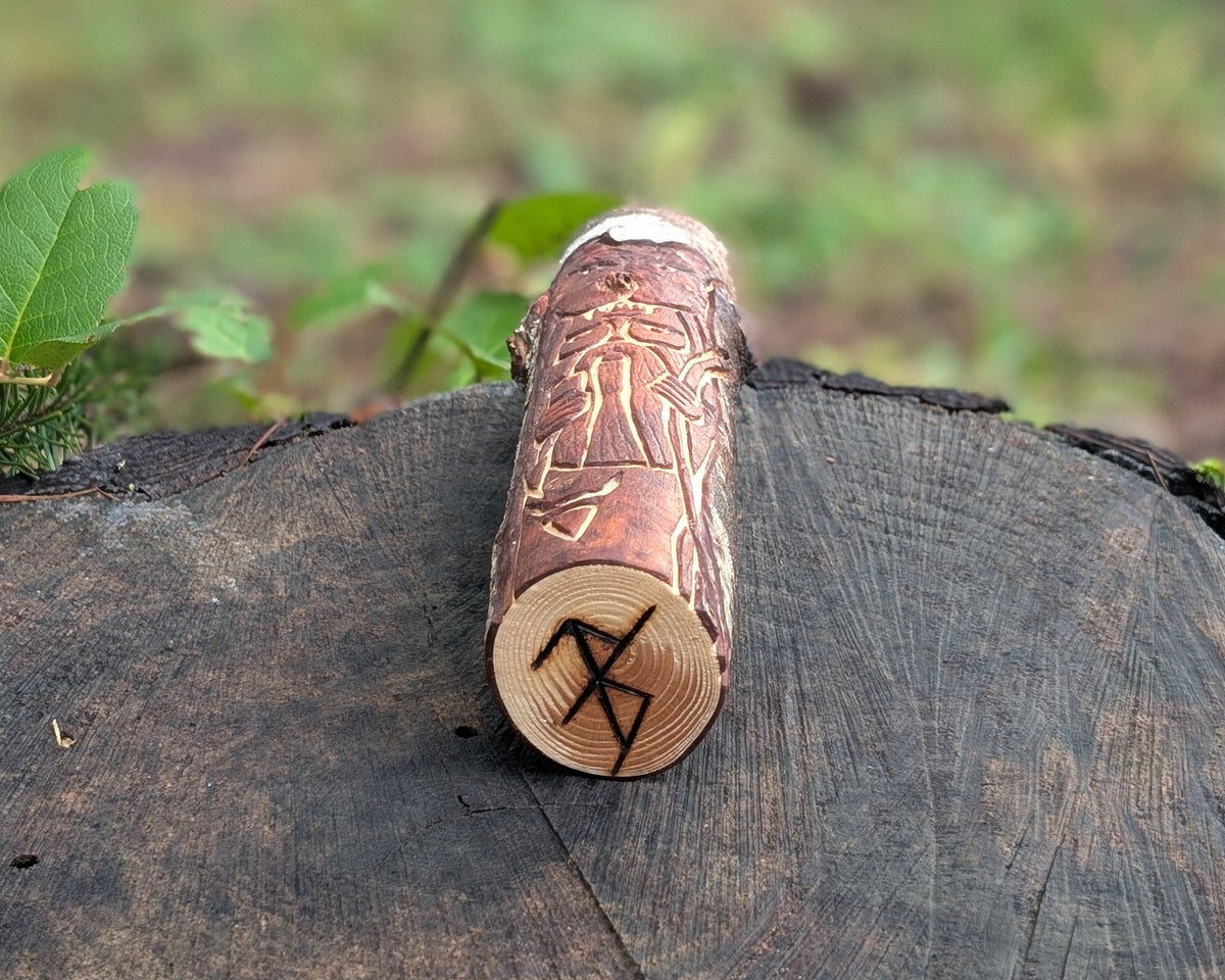 Veles (Volos) Hand Carved Wooden Totem