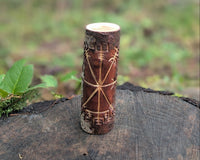 Vegvísir Hand Carved Wooden Totem