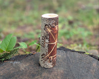 Vegvísir Hand Carved Wooden Totem