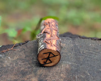 Aesclepius Wand Hand Carved Wooden Totem