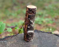 Aesclepius Wand Hand Carved Wooden Totem
