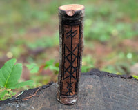 Web of Wyrd Hand Carved Wooden Totem