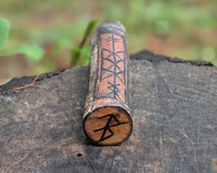 Web of Wyrd Hand Carved Wooden Totem